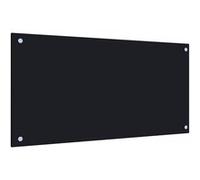 Dosseret de cuisine Noir 80x40 cm Verre trempé Noir G