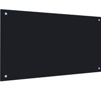 Dosseret de cuisine Noir 90x50 cm Verre trempé