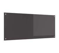 vidaXL Dos de cuisine Verre trempé gris foncé 120 x 50 x 0,6 cm