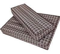 Dossier 120x40cm Coussin de palette amovible Housse imperméable Coussin de palette Coussin de jardin Outdoor Coussin de palette Marron à carreaux
