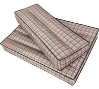Dossier 120x40cm Coussin pour palette amovible Housse imperméable Coussin pour palette Coussin de jardin Coussin pour palette extérieur Beige Carré