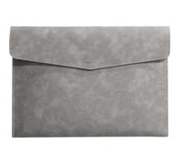 dossier Classeur en cuir A4 Simple, sac à documents de grande capacité, mallette mode, fichiers factures contrat données, organisateur papier bureau Vestes de classement(Gris)