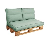 Dossier coussin palette vert eau