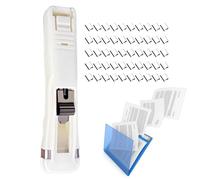 Dossier de bureau réutilisable - Distributeur d'agrafes - Agrafes de bureau portable - Pour bureau, école, étude, travail, papeterie, scrapbooking