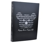 Dossier de partitions de musique en plastique vierge format A4 40 pochettes (ours musical-noir)