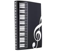 Dossier de Partitions Musicales A4 Noir 40 Pochettes Pvc Portable