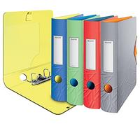 Dossier Leitz de qualité 180° Active, A4, fin, dos arrondi, 6,5 cm de large, fermeture à bande élastique, polyfoam léger, dossier en plastique, série Urban Chic, couleurs assorties, 11171099, 1 pièce