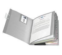 Dossier personnel Alpha A4 5 compartiments gris Paquet de 15 pièces
