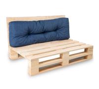Dossier Seul Coussin Palette - 120x40x15 cm - Bananair - Bleu Fabriqué en France