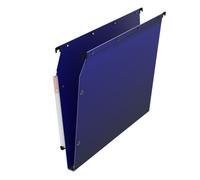 Dossier suspendu plastique pression L'Oblique AZ fond 1,5 cm pour armoire - bleu