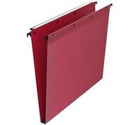 Dossier suspendu plastique pression L'Oblique AZ fond 1,5 cm pour tiroir - rouge - Lot de 10 Rouge G