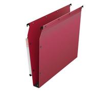 Dossier suspendu plastique pression L'Oblique AZ fond 3 cm pour armoire - rouge