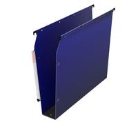 Dossier suspendu plastique pression L'Oblique AZ fond 5 cm pour armoire - bleu