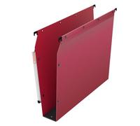 Dossier suspendu plastique pression L'Oblique AZ fond 5 cm pour armoire - rouge
