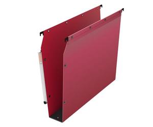 Dossier suspendu plastique pression L'Oblique AZ fond 5 cm pour armoire - rouge