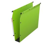 Dossier suspendu plastique pression L'Oblique AZ fond 5 cm pour armoire - vert
