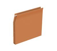 Dossier suspendus pour armoire Budget A4 Kraft - Volet d'agrafage - Fond U 30 mm - Orange - Lot de 25