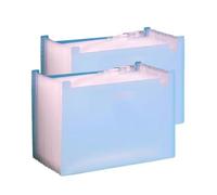 Dossiers de classement en accordéon imperméables | Bleu 13 pochettes A4 2 pièces support de transport extensible : bureau à domicile(Blue)