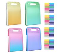 Dossiers De Documents Colorés, Classeur Accordion Rabattable, 4 Pièces Classeur De Rangement Avec 13 Compartiments Pour A4 Papier Recettes Compte Mensuel Voyage À Domicile