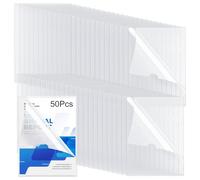 Dossiers en Plastique Transparent A4, 50 Pièces Pochette Plastique A4, Pochettes Plastiques Perforées A4 à Ouverture L, Chemise Plastiques Pochette pour Bureau, Les Projets, Les Dossiers, Transparents