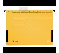 Dossiers suspendus Leitz Alpha format A4 en carton jaune 80g/m² 348x260mm lot de 5 pièces