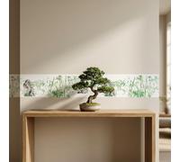 Dostear Frise Murale Adhesive Bambou Vert 30cm X 500cm | Papier Peint Autocollante Tapisserie Pour Chambre Enfant Miroir Cuisine Hôtel