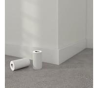 Dostear Frise Murale Adhesive Blanc Brillant 15cm X 500cm | Papier Peint Autocollante Tapisserie Pour Chambre Enfant Miroir Cuisine Hôtel