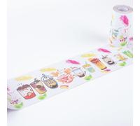 Dostear Frise Murale Adhesive Boisson 15cm X 500cm | Papier Peint Autocollante Tapisserie Pour Chambre Enfant Miroir Cuisine Hôtel