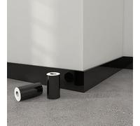 Dostear Frise Murale Adhesive Noir Brillant 15cm X 500cm | Papier Peint Autocollante Tapisserie Pour Chambre Enfant Miroir Cuisine Hôtel