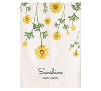 Dostear Noren Rideau De Porte Japonais Petite fleur jaune 65 X 90cm | Rideaux Japonais Panneaux Japonais Intérieur Coulissant Panneau