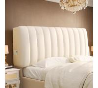 DOSYCOVUR Couvre-Tête De Lit en Velours Épais Doux Lavable Anti-Poussière pour Lit Simple King Double Protège-Coussin Extensible Chambre Moderne Couverture Complète,F,160cm