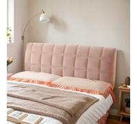 DOSYCOVUR Housse De Tête De Lit en Velours Épaisse Protectrice Douce Couvre-Lit Simple King Double Coussinée Housse De Protection pour Tête De Lit en Bois Slipcover,A,140cm