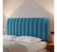 DOSYCOVUR Housse De Tête De Lit Extensible en Velours Moderne Couverture Complète Douce Et Épaisse pour Lit Et Tête De Lit Protection Contre La Poussière Taille Simple Double King,Bleu,180cm