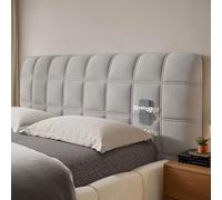 DOSYCOVUR Housse De Tête De Lit Moderne en Velours Lavable pour Lit Simple King Size Double Protection Complète Épaisse Coussin Doux Anti-Poussière,Gris,190cm