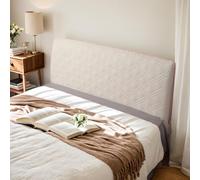 DOSYCOVUR Housse De Tête De Lit Velours Protection Complète Élastique Douce Lavable Anti-Poussière Housse De Tête De Lit pour Lit Double Taille King,D,180cm