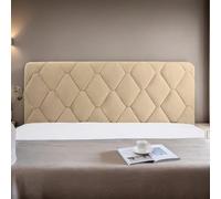 DOSYCOVUR Housse Tête De Lit Extensible Velours Doux Protection Poussière Complète Coussin Tête De Lit Simple Double King,Camel,160cm