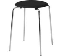 Fritz Hansen Tabouret haut en cuir Dot Noir cow-boy