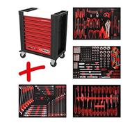 Dotación de carro de taller Performanceplus P10 con 241 herramientas para 4 cajones