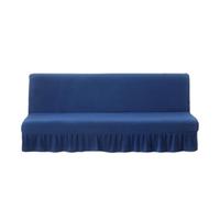 DOTBUY-SHOP Housse de Canape Clic Clac avec Jupe, Couleur Unie Housse de Canapé sans Accoudoirs 1/2/3 Place Housse de Canapé Lit sans Bras Housse de Canapé Futon (Bleu Royal,150~185cm)