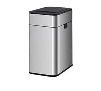 DOTHMVGTD Poubelle Intelligente De Grande Capacité 20 Litres, Cuisine En Acier Inoxydable, À Capteur Automatique 15 Couvercle Silencieux à Fermeture Douce(15L silver)