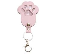 Dottduya Porte-clés pour le rangement des poils de chat, porte-clés commémoratif pour ranger les poils de chat - Organiseur en cuir synthétique en forme de patte pour les voyages, l'école
