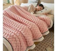 Dotwites Couverture épaisse en flanelle, chaude et épaisse, réversible, en molleton sherpa, couverture douce et moelleuse pour lit, canapé (rose, 120 x 200 cm)