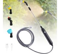 DOUBFIVSY Pulvérisateur Électrique de Jardin avec 3 Buses et 3M de Tuyau, USB Rechargeable, pour Protection des Plantes, Désherbage et Lavage de Voiture (5V)