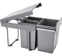 Double 20+10+10L Pullout Waste Container Under Cabinet Kitchen Trash Can