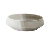 DOUBLE Assiette creuse calotte en porcelaine Easylife Sable et Blanc D16,5 SC