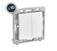 Double bouton poussoir - blanc - boîte de 10 - Caly DEBFLEX