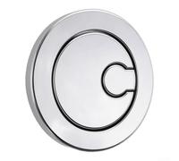 Double bouton poussoir de chasse d'eau en plastique noir argenté (chromé)
