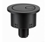 Double bouton poussoir de chasse d'eau en plastique noir argenté (noir mat)