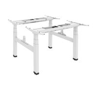 Double Bureau Electrique Réglage Hauteur Max 128cm Sans plateau Ergo Office
