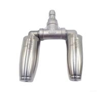 Double buse turbo en acier inoxydable pour nettoyeur haute pression, embout rotatif à 360 degrés, nettoyeur haute pression à connexion rapide, compatible avec eau chaude et froide, outil de nettoyage